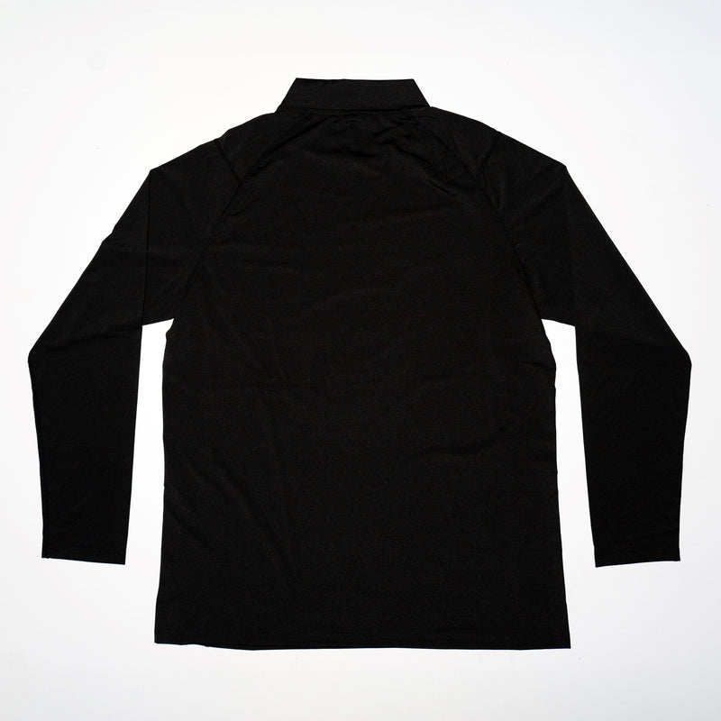 "Honor" 1/4 Zip Compression Tee Black