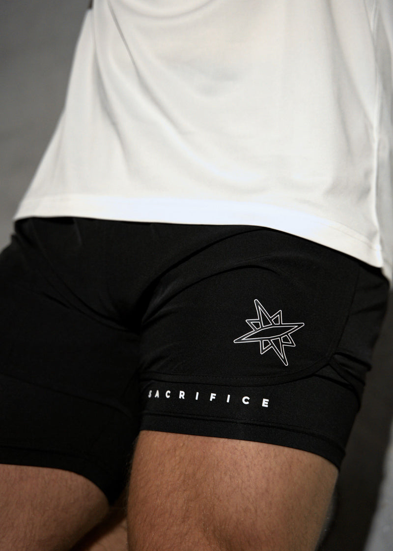 "Courage" Performance Shorts Black