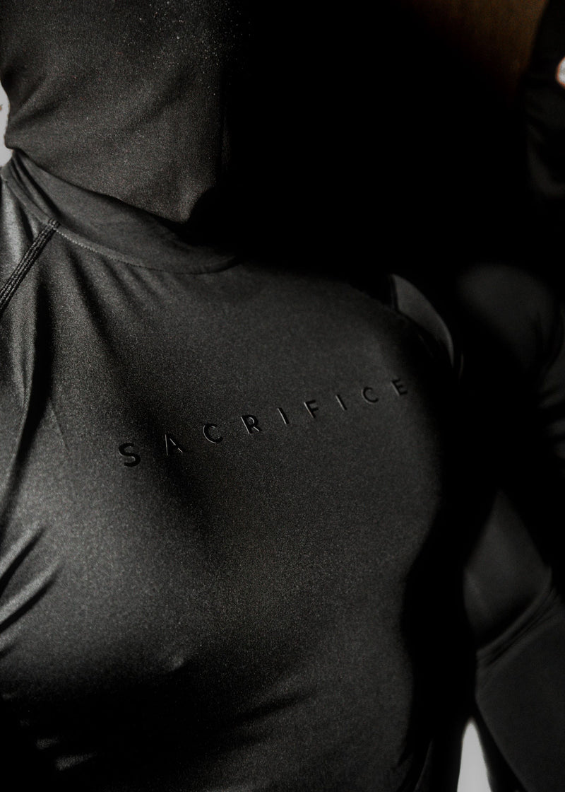 "Elite" Long Sleeve Compression Tee Black