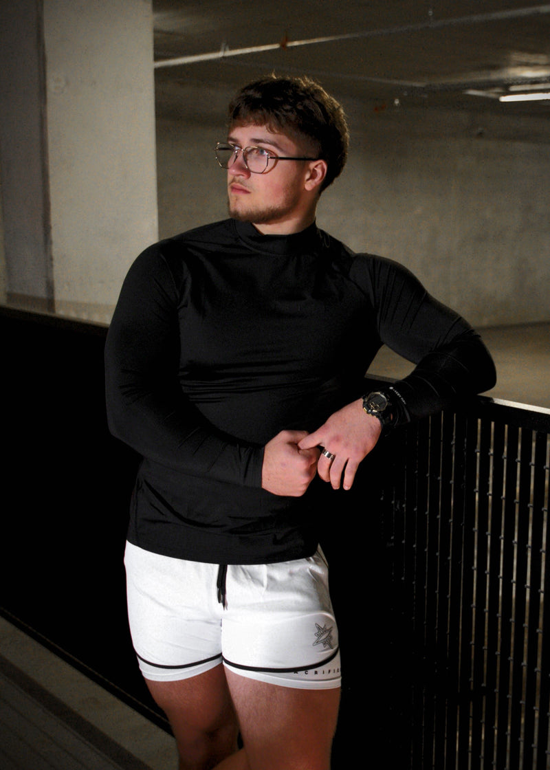 "Elite" Long Sleeve Compression Tee Black